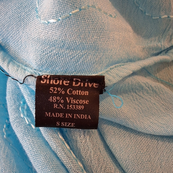 SHORE Drive, Small, NWT Tank HI Low Embroidered Coverup - Picture 5 of 7